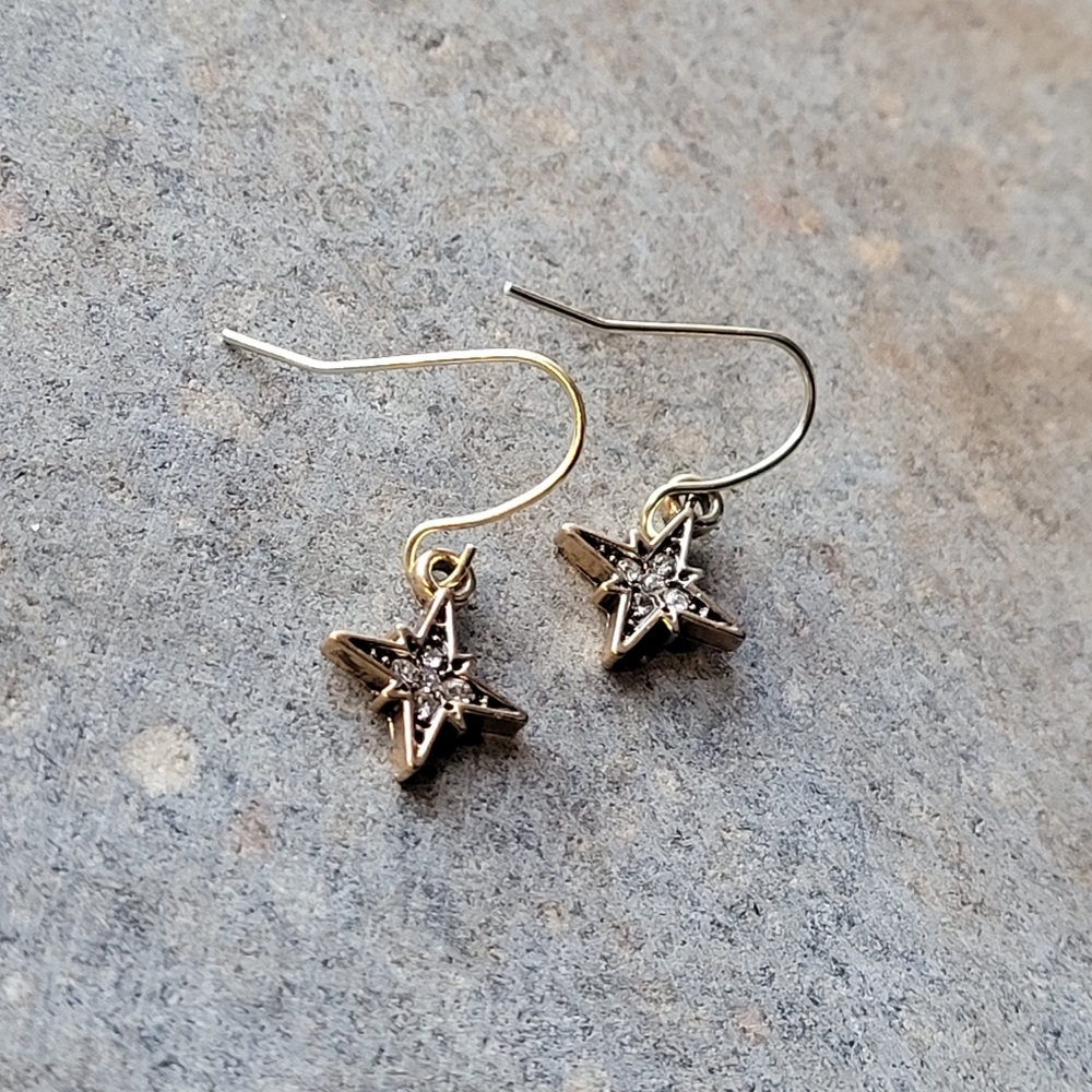 Star Gold Plated Earrings